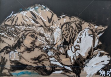 제목이 "Un ange passe"인 그림 Laurence Fauchart로, 원작, 잉크 기타 단단한 패널에 장착됨