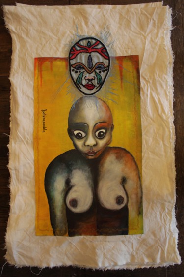 Peinture intitulée "Derrière le masque 8" par Fontencomble, Œuvre d'art originale, Acrylique