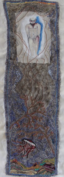 Art textile intitulée "Regarder vers le fo…" par Fontencomble, Œuvre d'art originale