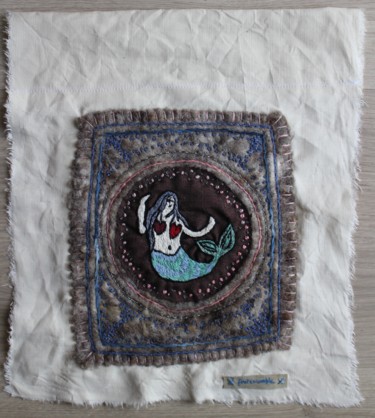 Art textile intitulée "La Sirène" par Fontencomble, Œuvre d'art originale