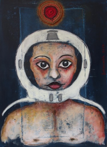 Peinture intitulée "Spacewalking 1" par Fontencomble, Œuvre d'art originale, Acrylique