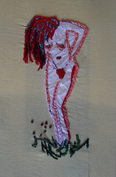 Artisanat intitulée "Dame brodée 1" par Fontencomble, Œuvre d'art originale