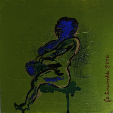 Peinture intitulée "Silhouette - assise" par Fontencomble, Œuvre d'art originale, Acrylique