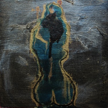 Peinture intitulée "Silhouette bleue" par Fontencomble, Œuvre d'art originale, Acrylique