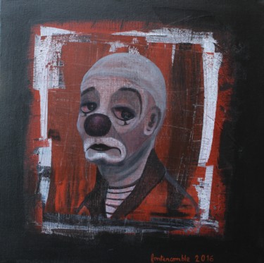Painting titled "Petit clown" by Fontencomble, Original Artwork, Acrylic
