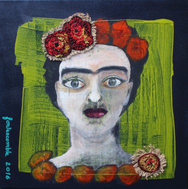 Painting titled "Petite Frida" by Fontencomble, Original Artwork