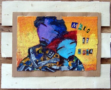 Painting titled "Moko et Nora" by Laurence Galand, Original Artwork