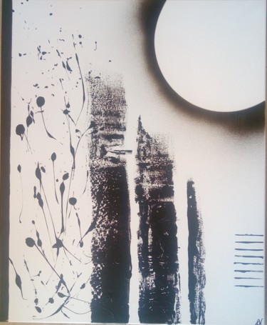 Painting titled "City" by Lauart'S, Original Artwork