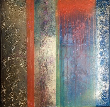 Malerei mit dem Titel "SAMOURAI 23013" von Laurence Hubswerlin Diradourian, Original-Kunstwerk, Sprühfarbe Auf Keilrahmen au…