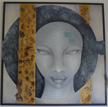 Pintura titulada "SPIRIT WOMAN" por Laurence Hubswerlin Diradourian, Obra de arte original, Acrílico Montado en Bastidor de…