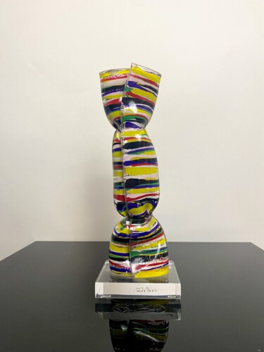 Skulptur mit dem Titel "Wrapping Bonbon Tra…" von Laurence Jenk, Original-Kunstwerk, Kunststoff