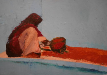 Pintura titulada "UNE FEMME DU SAHARA" por Laurence Jousset, Obra de arte original