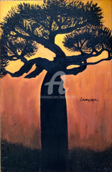 Картина под названием "BAOBAB" - Laurence Lbn, Подлинное произведение искусства, Акрил