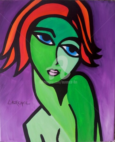 Painting titled "ADELAÏDE" by Laurence Lbn, Original Artwork, Acrylic