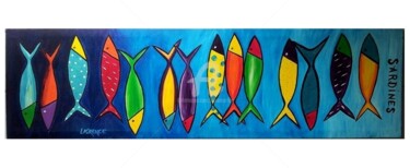 Painting titled "14 SARDINES" by Laurence Lbn, Original Artwork, Acrylic