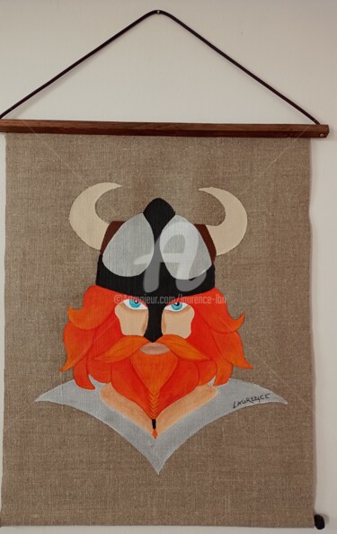 Peinture intitulée "Viking - VIGGO" par Laurence Lbn, Œuvre d'art originale, Acrylique Monté sur Autre panneau rigide