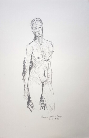Drawing titled "Fatale" by Laurence Machard Brujas, Original Artwork, Pencil