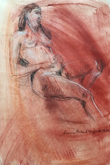 Drawing titled "La belle Italienne" by Laurence Machard Brujas, Original Artwork, Pastel