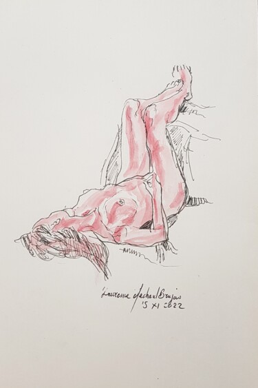 Drawing titled "Renversant" by Laurence Machard Brujas, Original Artwork, Watercolor