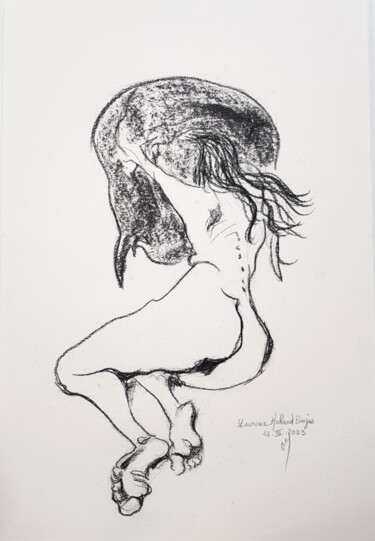Drawing titled "Roma" by Laurence Machard Brujas, Original Artwork, Charcoal