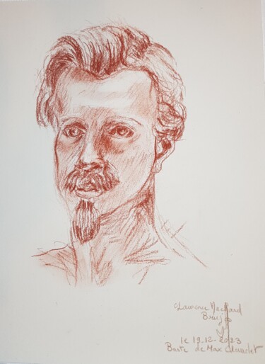 Drawing titled ""Max Claudet"" by Laurence Machard Brujas, Original Artwork, Conté