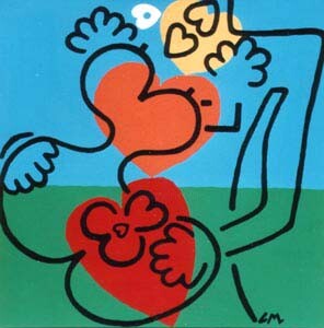 Painting titled "Love" by Laurence Maron, Original Artwork