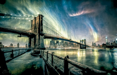 Цифровое искусство под названием "Brooklyn bridge" - Laurence Masson, Подлинное произведение искусства, Цифровая живопись