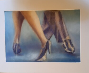 Dessin intitulée "Les danseurs" par Laurence Masson, Œuvre d'art originale, Pastel Monté sur Aluminium