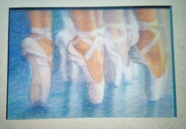 Zeichnungen mit dem Titel "Les danseuses" von Laurence Masson, Original-Kunstwerk, Pastell Auf Keilrahmen aus Holz montiert
