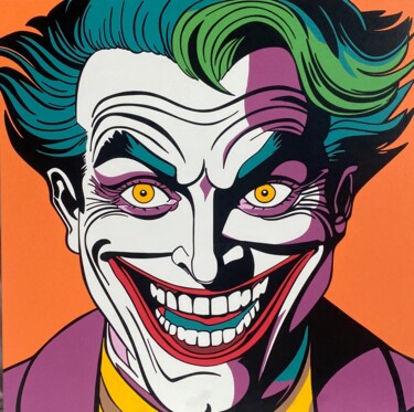 Pintura titulada "Joker Pop" por Laurence Masson, Obra de arte original, Acrílico Montado en Bastidor de camilla de madera