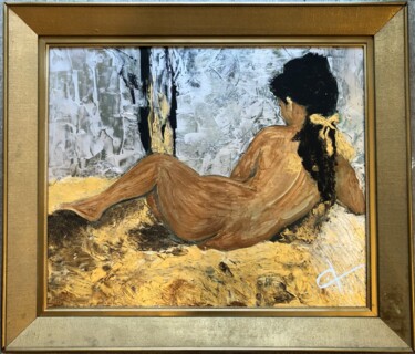 Malarstwo zatytułowany „La Gauguette” autorstwa Laurence Million (YJAELL), Oryginalna praca, Akryl Zamontowany na Drewniana…