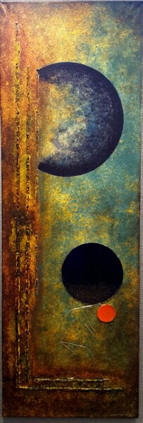 Schilderij getiteld "ATLAS" door Laurence Nicod, Origineel Kunstwerk, Acryl Gemonteerd op Frame voor houten brancard