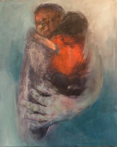 Pintura titulada "la traversée" por Laurence Pustoc'H, Obra de arte original, Oleo