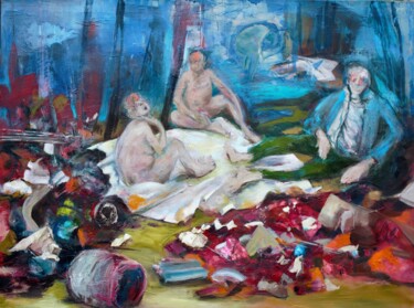 Peinture intitulée "le casse ..... crou…" par Laurence Pustoc'H, Œuvre d'art originale, Huile Monté sur Châssis en bois