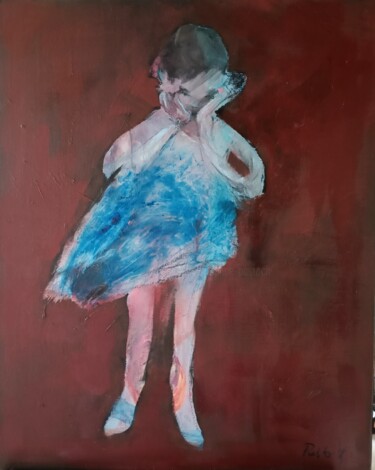 Pintura titulada "La boudeuse" por Laurence Pustoc'H, Obra de arte original, Oleo