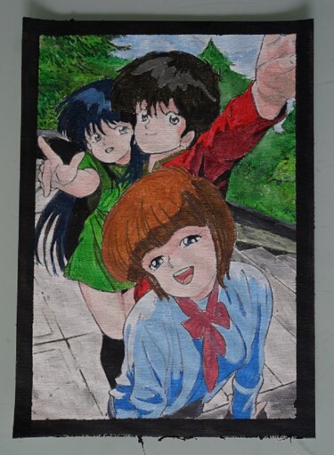 Malerei mit dem Titel "manga - 1  - sur to…" von Laurence Servoin, Original-Kunstwerk, Acryl