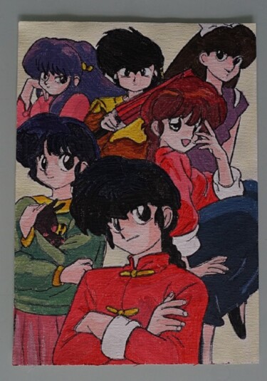 Painting titled "Ranma 1-2 - sur toi…" by Laurence Servoin, Original Artwork, Acrylic