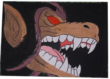 Malerei mit dem Titel "dragon-ball - goku…" von Laurence Servoin, Original-Kunstwerk, Acryl