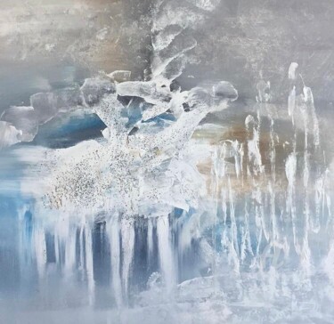 Pintura intitulada "Glacier" por Laurence Thiebau, Obras de arte originais, Acrílico