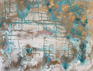 Картина под названием "Labyrinthe" - Laurence Thiebau, Подлинное произведение искусства, Акрил Установлен на Деревянная рама…