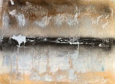Malarstwo zatytułowany „Horizon” autorstwa Laurence Thiebau, Oryginalna praca, Akryl Zamontowany na Drewniana rama noszy