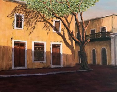 Painting titled "Street of Ilha - Il…" by Laurence Blanchard, Original Artwork, Oil