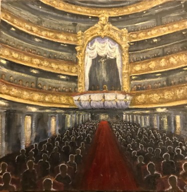 Pittura intitolato "Opening performance…" da Laurence Blanchard, Opera d'arte originale, Olio