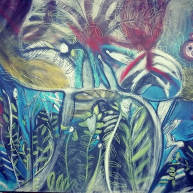 Картина под названием "Amazonie" - Laurence Bonnet, Подлинное произведение искусства, Пастель