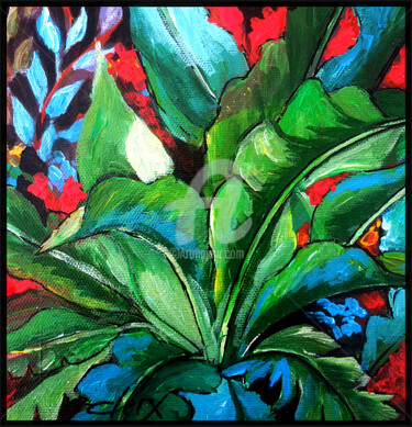 Pintura titulada "martinique" por Laurence Clerembaux, Obra de arte original, Oleo