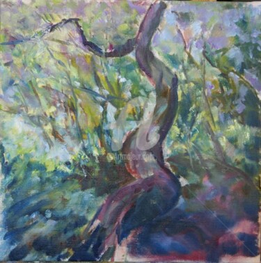 Peinture intitulée "En forêt" par Laurence Cohen, Œuvre d'art originale