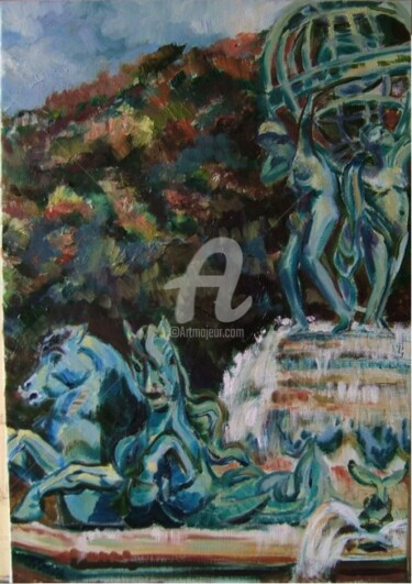 Ζωγραφική με τίτλο "Fontaine des explor…" από Laurence Cohen, Αυθεντικά έργα τέχνης, Λάδι