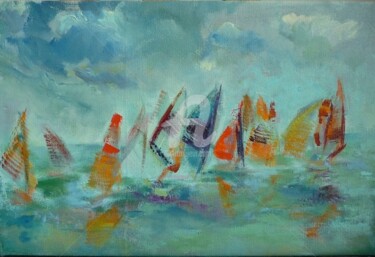 Painting titled "Voiles" by Laurence Cohen, Original Artwork