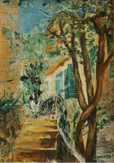 Peinture intitulée "Chypre" par Laurence Cohen, Œuvre d'art originale