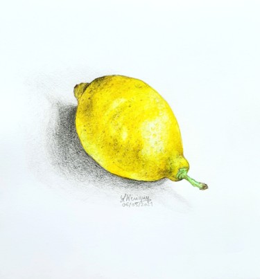Рисунок под названием "Citron" - Laurence Keriguy, Подлинное произведение искусства, Карандаш
